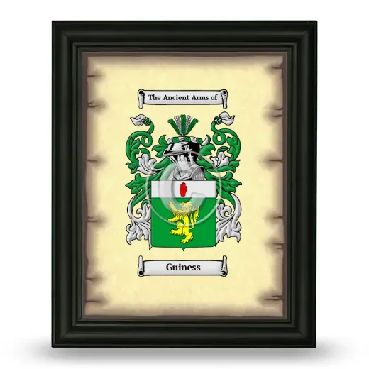 Guiness Coat of Arms Framed - Black