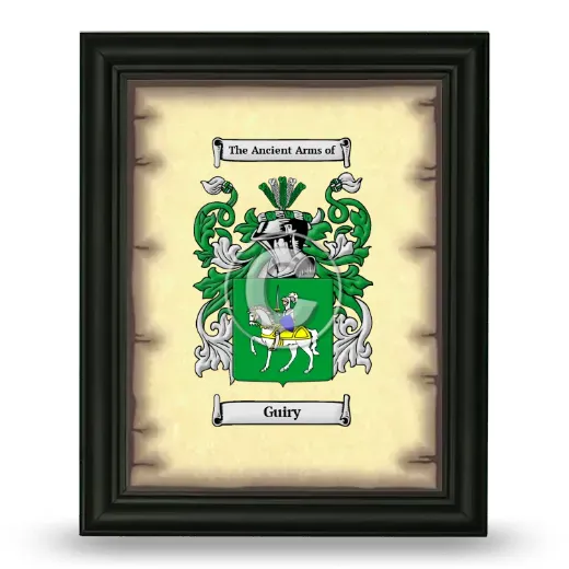 Guiry Coat of Arms Framed - Black