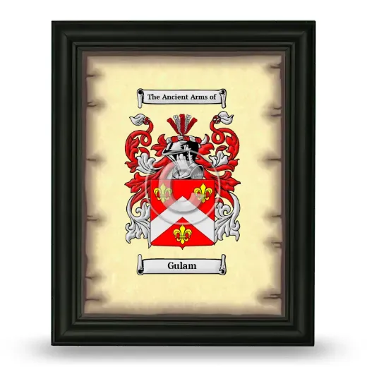 Gulam Coat of Arms Framed - Black