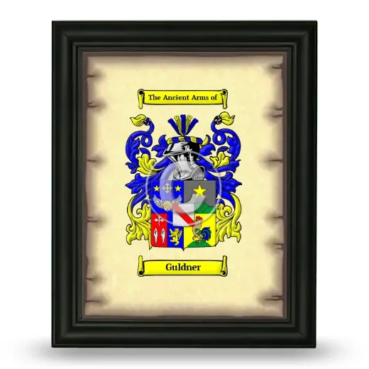 Guldner Coat of Arms Framed - Black