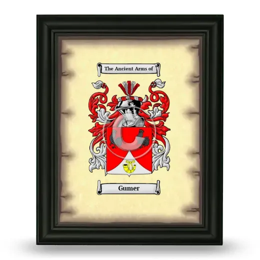 Gumer Coat of Arms Framed - Black