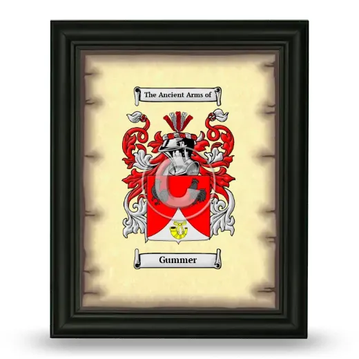 Gummer Coat of Arms Framed - Black