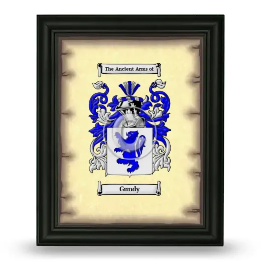 Gundy Coat of Arms Framed - Black
