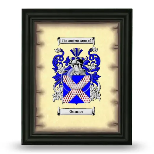 Gunner Coat of Arms Framed - Black