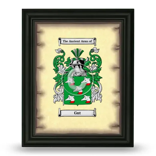 Gut Coat of Arms Framed - Black