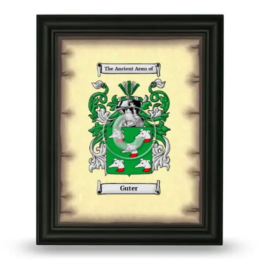 Guter Coat of Arms Framed - Black