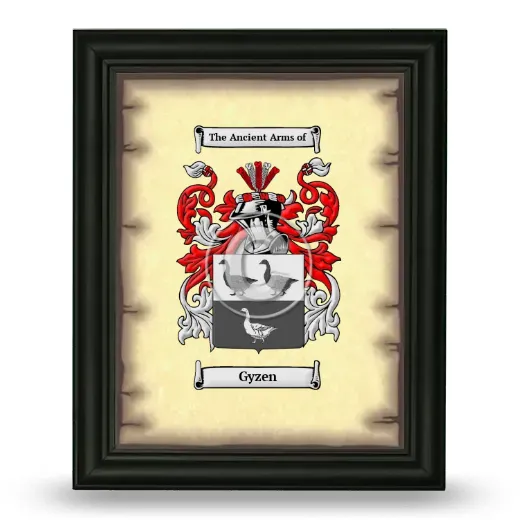 Gyzen Coat of Arms Framed - Black