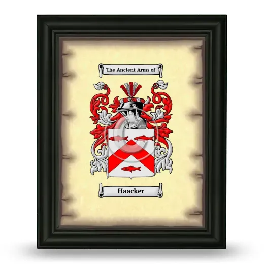 Haacker Coat of Arms Framed - Black