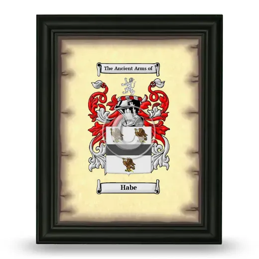 Habe Coat of Arms Framed - Black