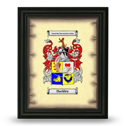 Hackley Coat of Arms Framed - Black
