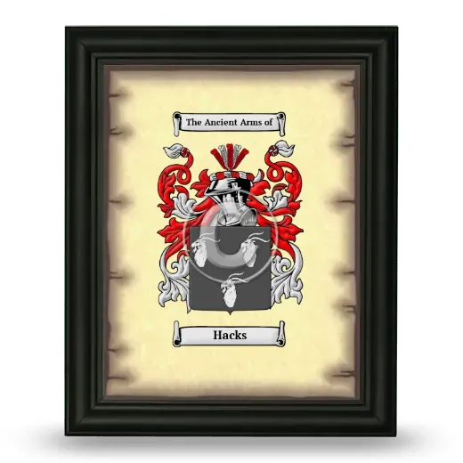 Hacks Coat of Arms Framed - Black