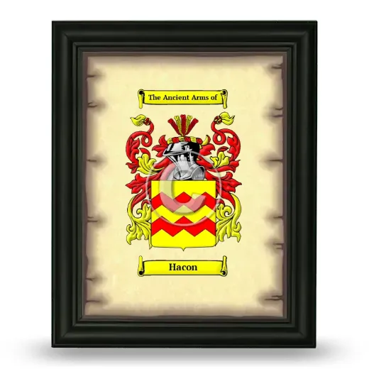 Hacon Coat of Arms Framed - Black