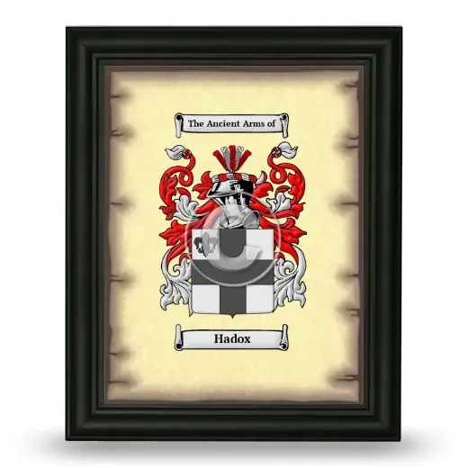Hadox Coat of Arms Framed - Black