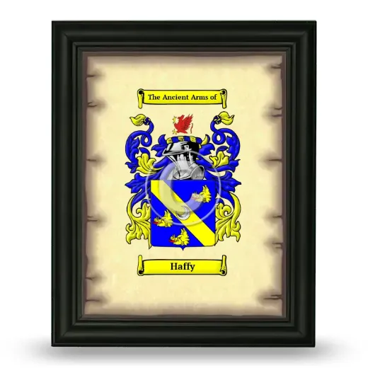 Haffy Coat of Arms Framed - Black