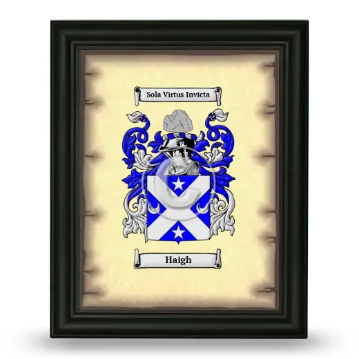 Haigh Coat of Arms Framed - Black
