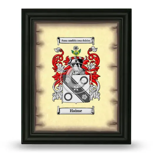 Haime Coat of Arms Framed - Black