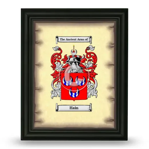 Hain Coat of Arms Framed - Black