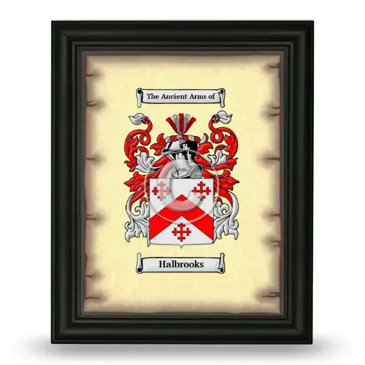 Halbrooks Coat of Arms Framed - Black