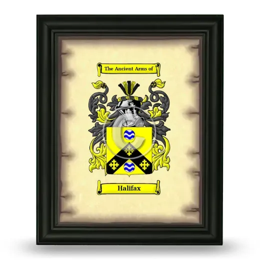 Halifax Coat of Arms Framed - Black