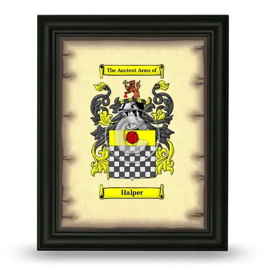 Halper Coat of Arms Framed - Black