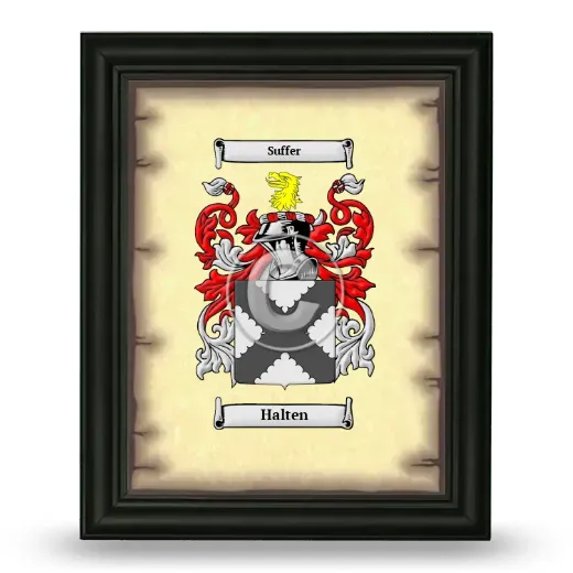Halten Coat of Arms Framed - Black