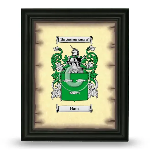 Ham Coat of Arms Framed - Black