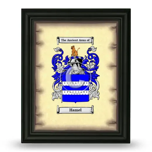 Hamel Coat of Arms Framed - Black