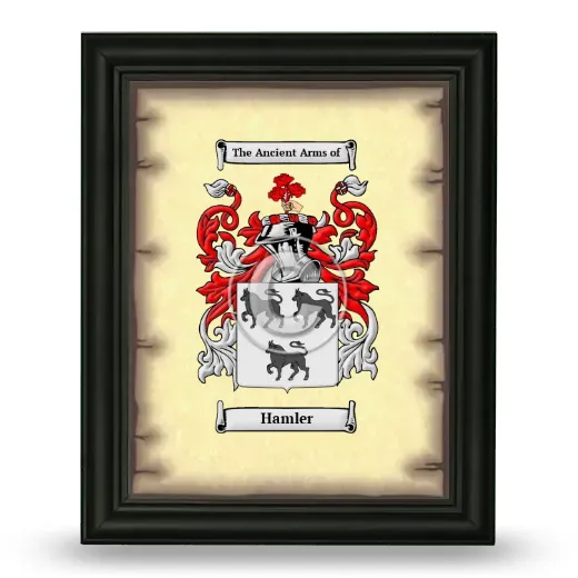 Hamler Coat of Arms Framed - Black