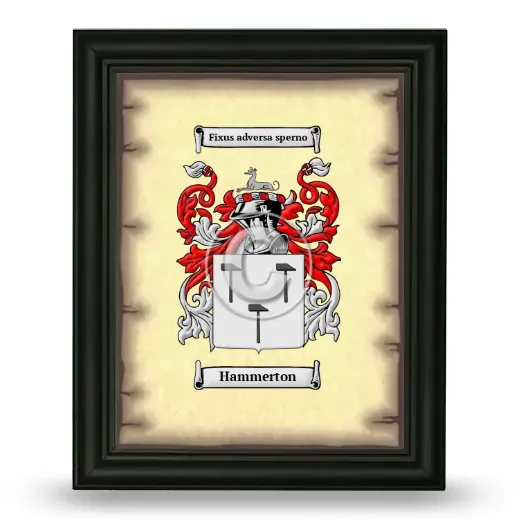 Hammerton Coat of Arms Framed - Black