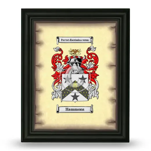 Hammons Coat of Arms Framed - Black