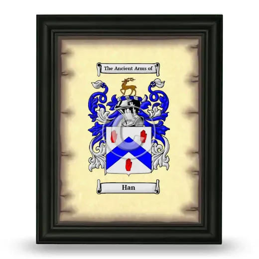 Han Coat of Arms Framed - Black