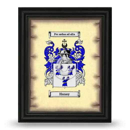 Hanay Coat of Arms Framed - Black