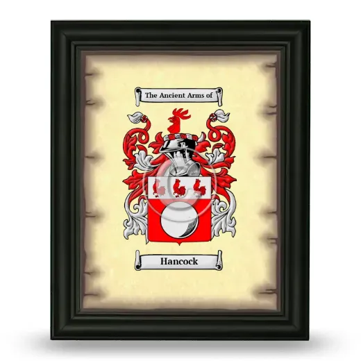Hancock Coat of Arms Framed - Black