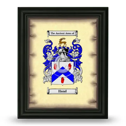 Hand Coat of Arms Framed - Black