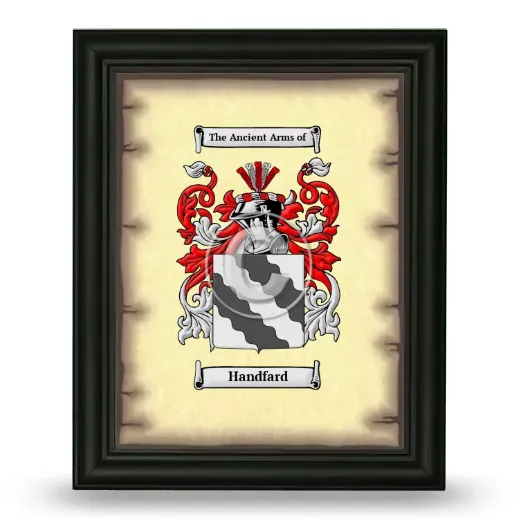 Handfard Coat of Arms Framed - Black
