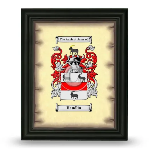Handlin Coat of Arms Framed - Black