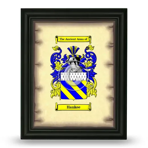 Hankee Coat of Arms Framed - Black