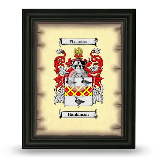 Hankinson Coat of Arms Framed - Black