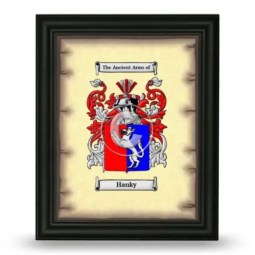 Hanky Coat of Arms Framed - Black