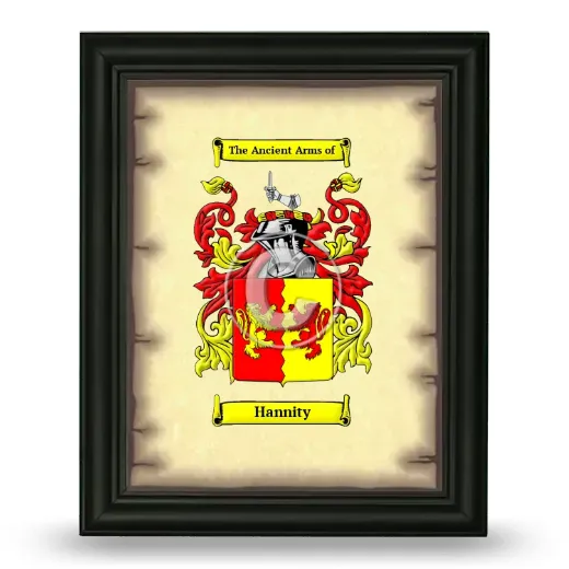 Hannity Coat of Arms Framed - Black