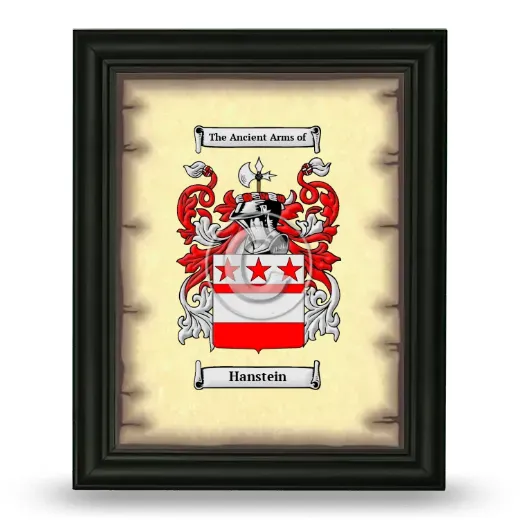 Hanstein Coat of Arms Framed - Black