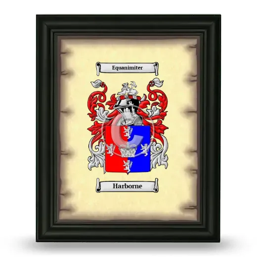 Harborne Coat of Arms Framed - Black