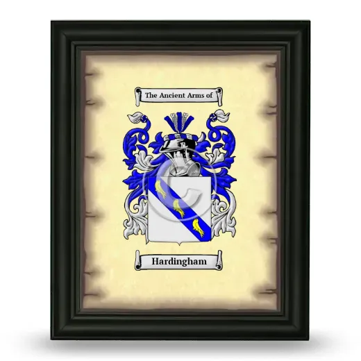 Hardingham Coat of Arms Framed - Black