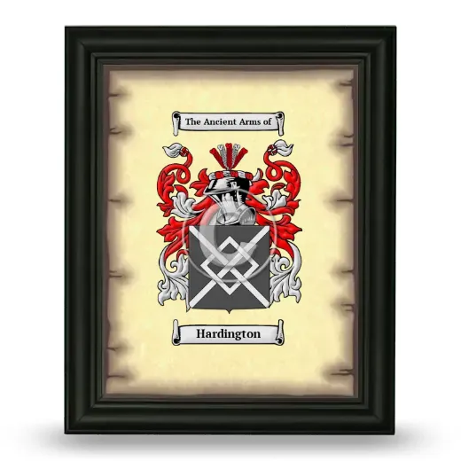 Hardington Coat of Arms Framed - Black