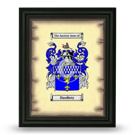 Hardisty Coat of Arms Framed - Black