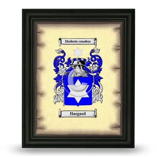 Hargard Coat of Arms Framed - Black