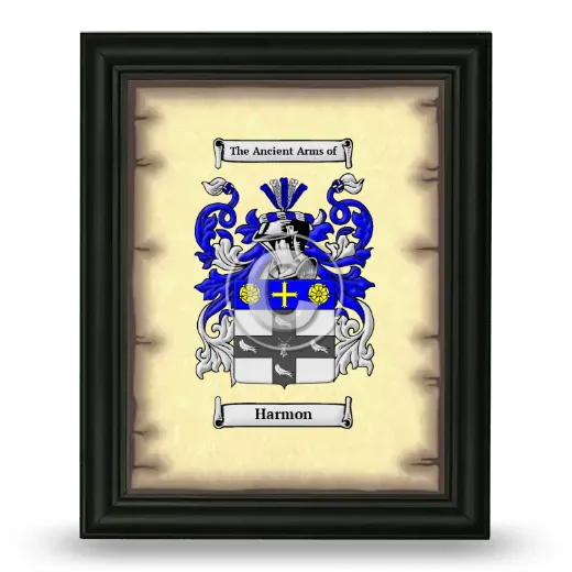Harmon Coat of Arms Framed - Black