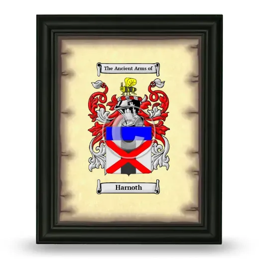 Harnoth Coat of Arms Framed - Black