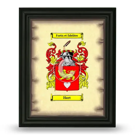 Hart Coat of Arms Framed - Black
