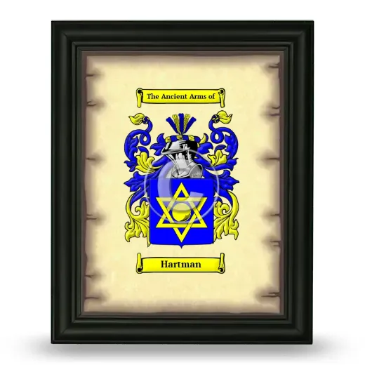 Hartman Coat of Arms Framed - Black